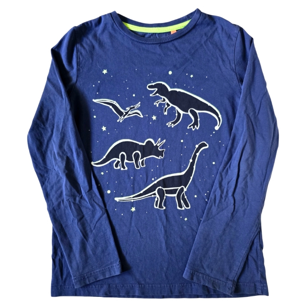MINI BODEN Dinosaur Glow In The Dark Long Sleeve Graphic T-shirt Boys 11-12Y